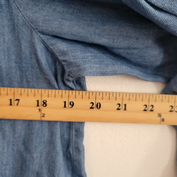 NWT Denim boho relaxed top women Size S - Picture 11 of 11